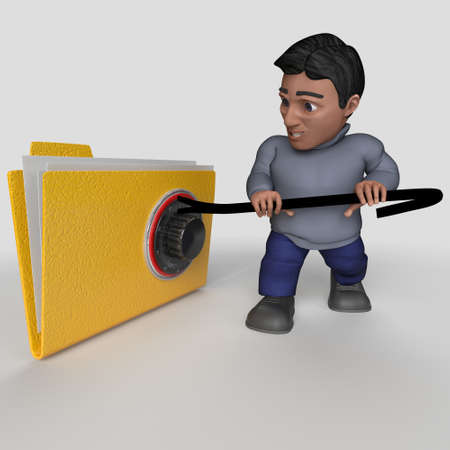 3D Render of Cartoon Casual Characterの写真素材