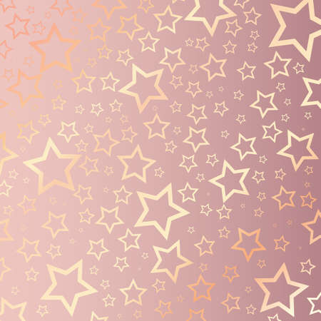 Christmas background with starry pattern on rose goldのイラスト素材