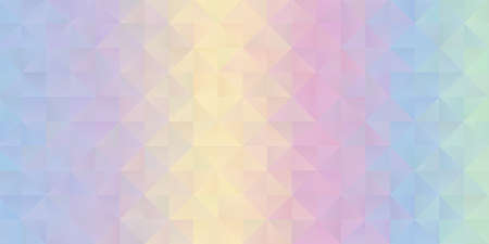 Banner with a pastel coloured rainbow low poly designのイラスト素材