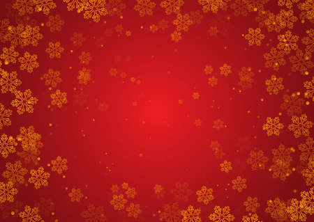 Christmas background with golden snowflakes designのイラスト素材