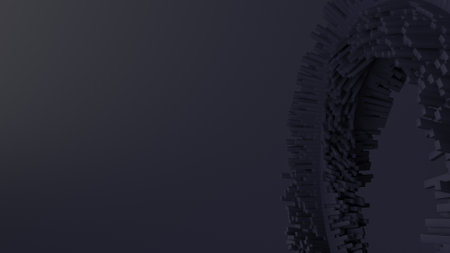 Render of 3D Geometric Abstract Backgroundの写真素材