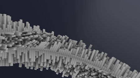 Render of 3D Geometric Abstract Background