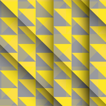 Low poly geometric background in yellow and grey