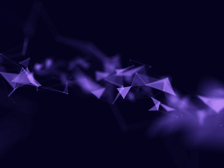 3D render of a modern low poly plexus design