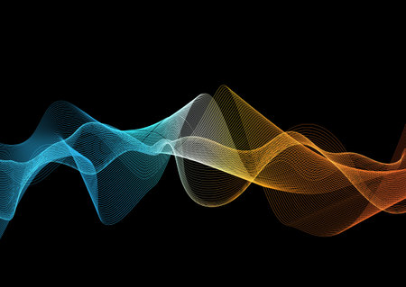 Abstract background with a fire and ice themed flowing lines design