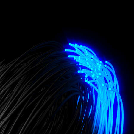 3D Render of Fiber optics, abstract & blur backgroundの写真素材