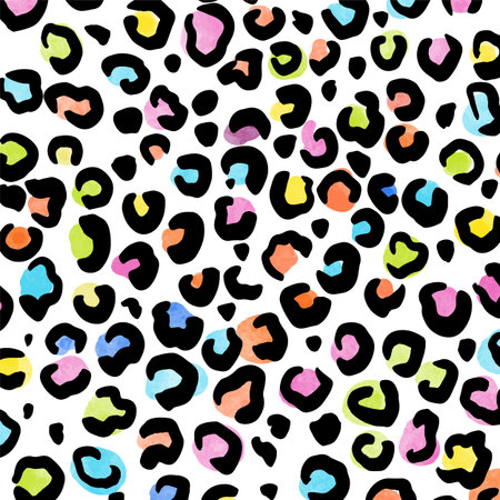 Abstract background with a hand painted watercolour animal print designのイラスト素材