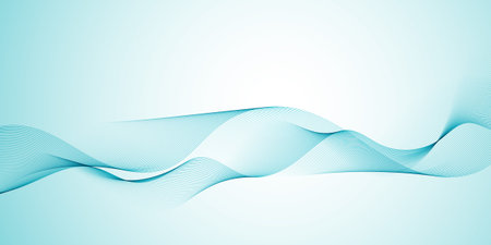 Modern banner with a flowing waves design