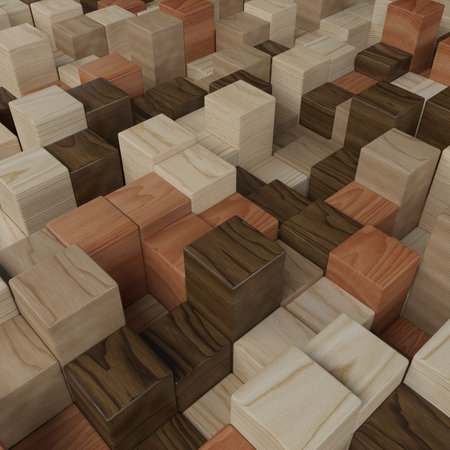 Render of 3D Geometric Abstract Backgroundの写真素材