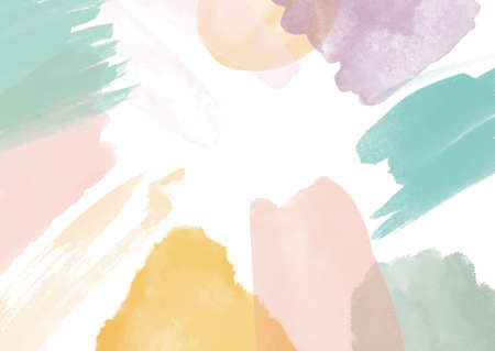 Abstract background with a hand painted watercolour designのイラスト素材