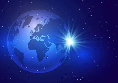 Abstract background with a world globe designのイラスト素材