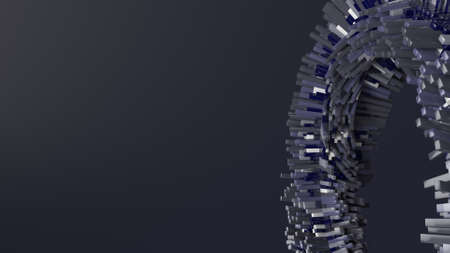 Render of 3D Geometric Abstract Backgroundの写真素材