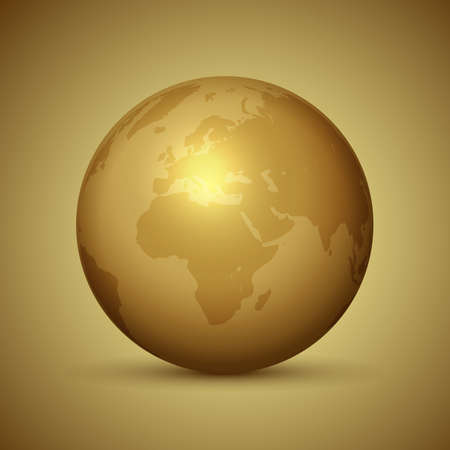 Abstract background with a golden globe designのイラスト素材