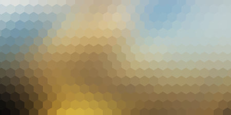 Abstract banner design with pastel hexagonal pattern
