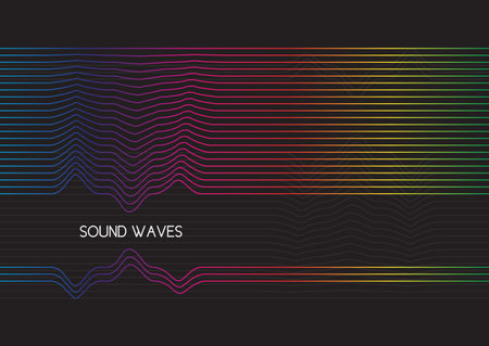 Abstract background with sound waves design