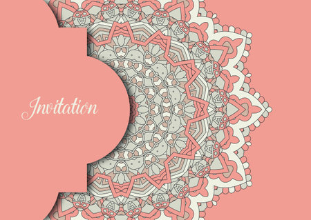 Elegant background with a decorative mandala designのイラスト素材