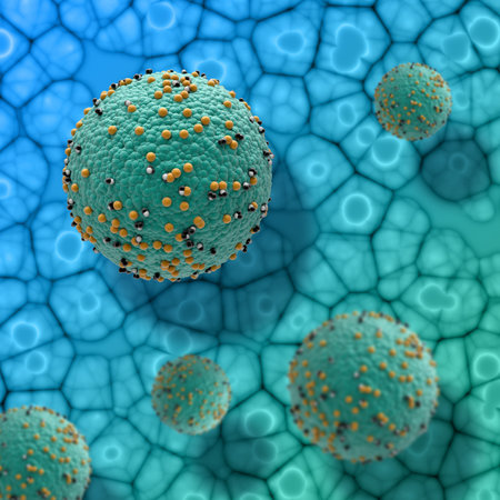 3D render of a medical background with abstract virus cells