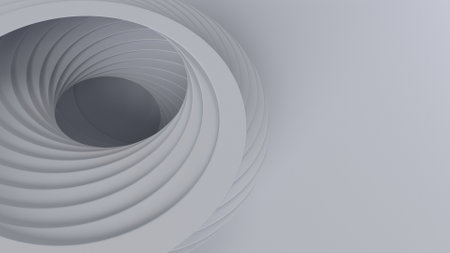 3d render of Abstract background of random ringsの写真素材