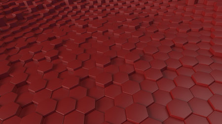 3D Render of Luxury hexagonal abstract background
