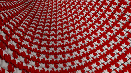 3D Render of Christmas background with gift boxの写真素材