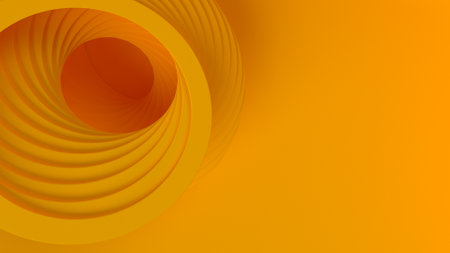 3d render of Abstract background of random ringsの写真素材