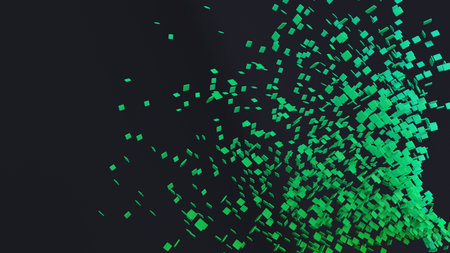 3d render of Abstract fractal particle backgroundの写真素材