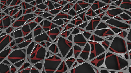 3d render of 3D abstract background with paper cut shapesの写真素材