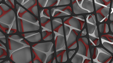 3d render of 3D abstract background with paper cut shapes
