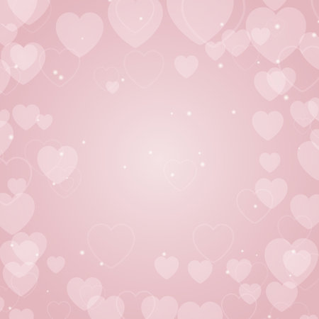 Valentines Day background with pink hearts designのイラスト素材