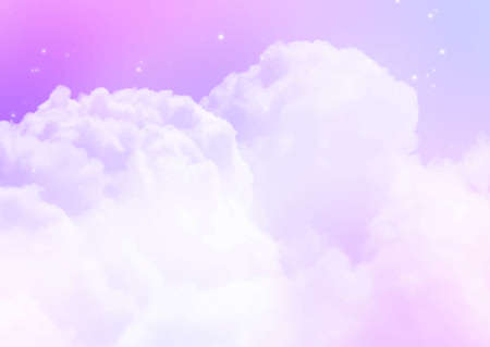 Abstract sugar cotton candy sky backgroundのイラスト素材