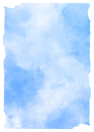 Blue hand painted watercolour background textureのイラスト素材