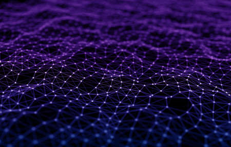 3D render of a modern network communications background with plexus designの写真素材