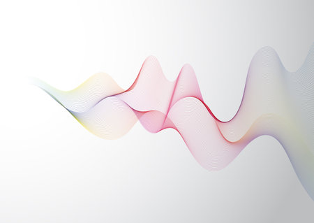 Abstract background with rainbow coloured flowing lines