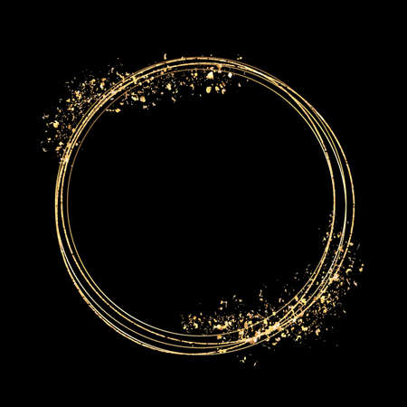 Elegant background with a gold glittery frameのイラスト素材