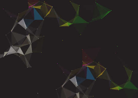 Abstract modern low poly plexus design backgroundのイラスト素材