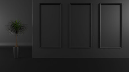 Render of 3D Contemporary Empty Room