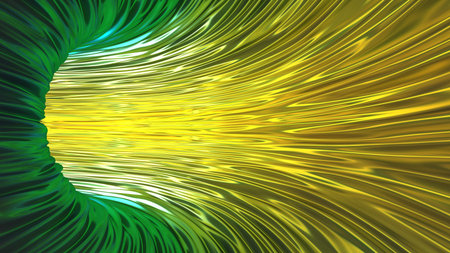 3D Render of Abstract geometric twisted folds background