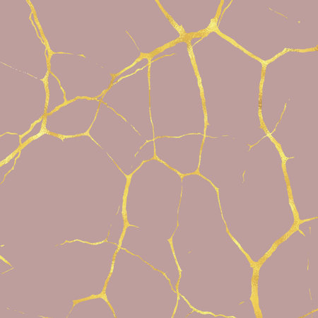 Japanese kintsugi metallic gold pattern background