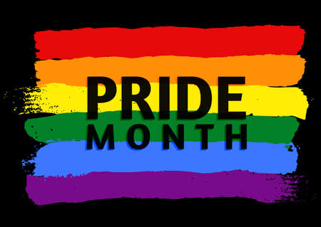Grunge style pride month flag backgroundのイラスト素材