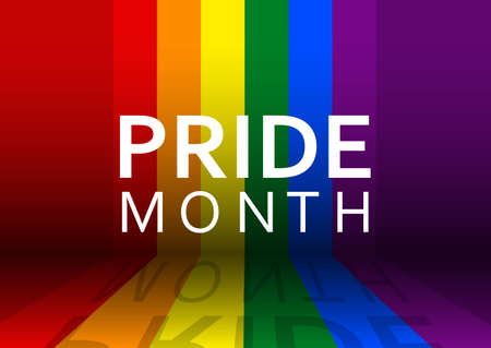 Pride month background with a rainbow designのイラスト素材