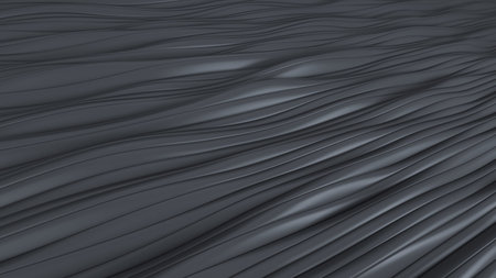 3D Render of Abstract geometric wavy folds background