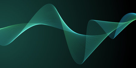 abstract flowing waves banner design