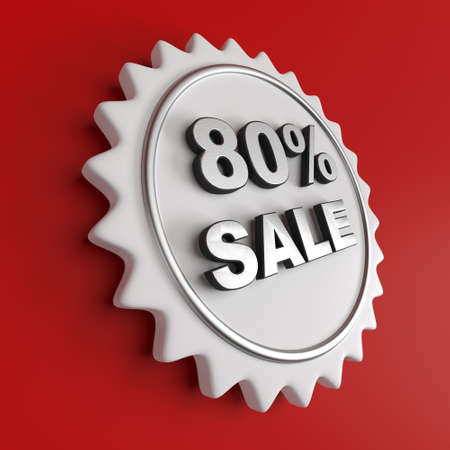 3D Render of Discount Sale Wax Sealの写真素材