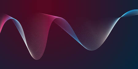 Abstract banner with flowing waves designのイラスト素材