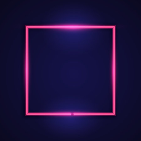 Abstract background with a pink neon frameのイラスト素材