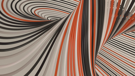 Render of 3D Geometric Abstract Twist Background