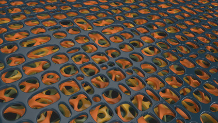 Render of 3D Geometric Abstract Background