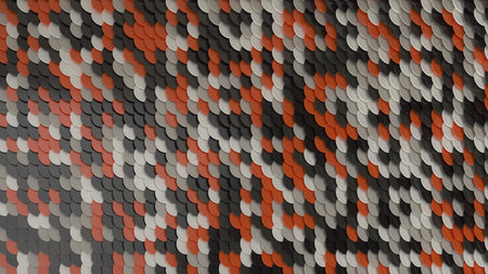 Render of 3D Geometric Abstract Twist Background