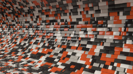 Render of 3D Geometric Abstract Twist Backgroundの写真素材