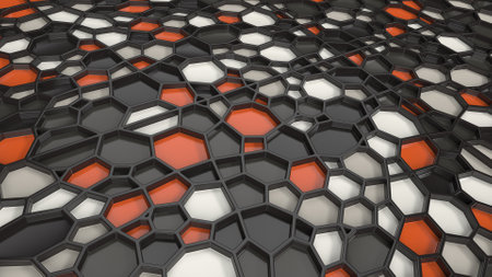 Render of 3D Geometric Abstract Twist Backgroundの写真素材